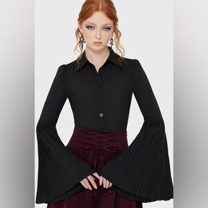 Killstar Alexandra’s mourning top size medium black new with tag